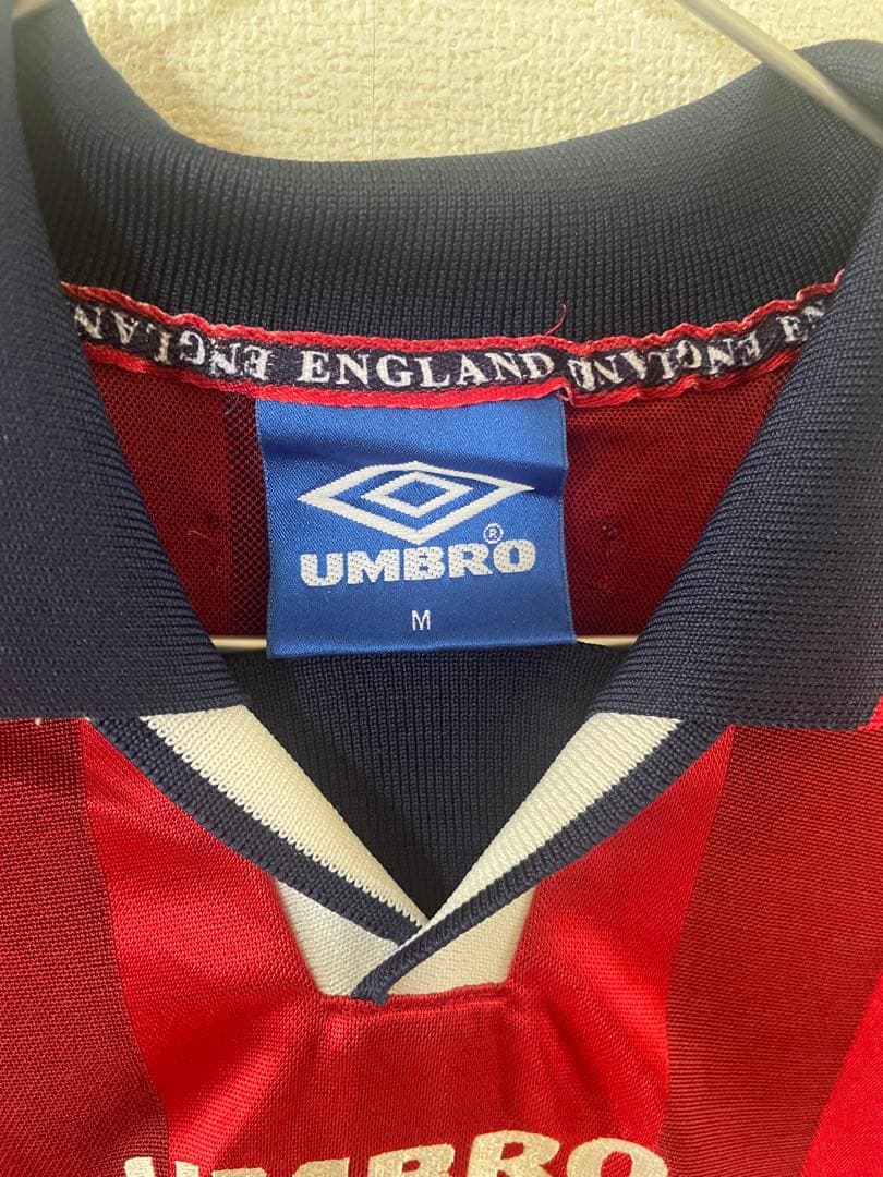 UMBRO 1998年 イングランド代表 ユニフォーム 19 襟付き　サイズ M
