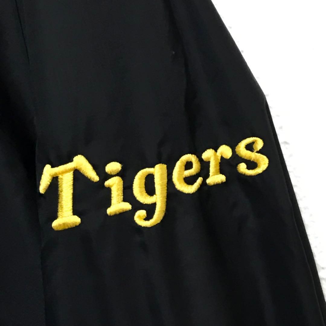 NPB アシックス×阪神タイガース　中綿ナイロンスタジャン　刺繍ワッペンロゴ