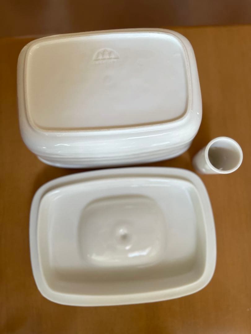 ★森修焼★ホワイト陶器 漬け物容器 3点セット