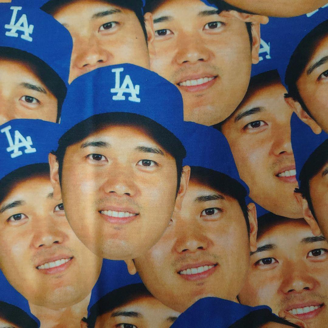 FOCO 大谷翔平 ドジャース Tシャツ Ｌ 青 新品 未使用 顔だらけ 2枚