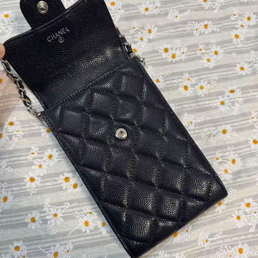 VIP限定 CHANELノベルティ スマホショルダー チェーンポーチ ラムスキン