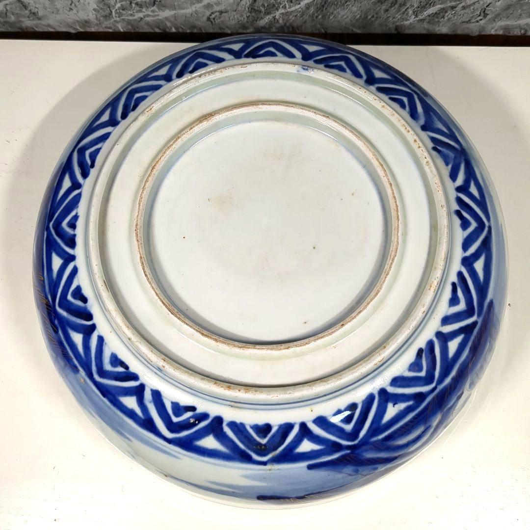 古伊万里 山水 染付 大小鉢 丼 二重高台 骨董品