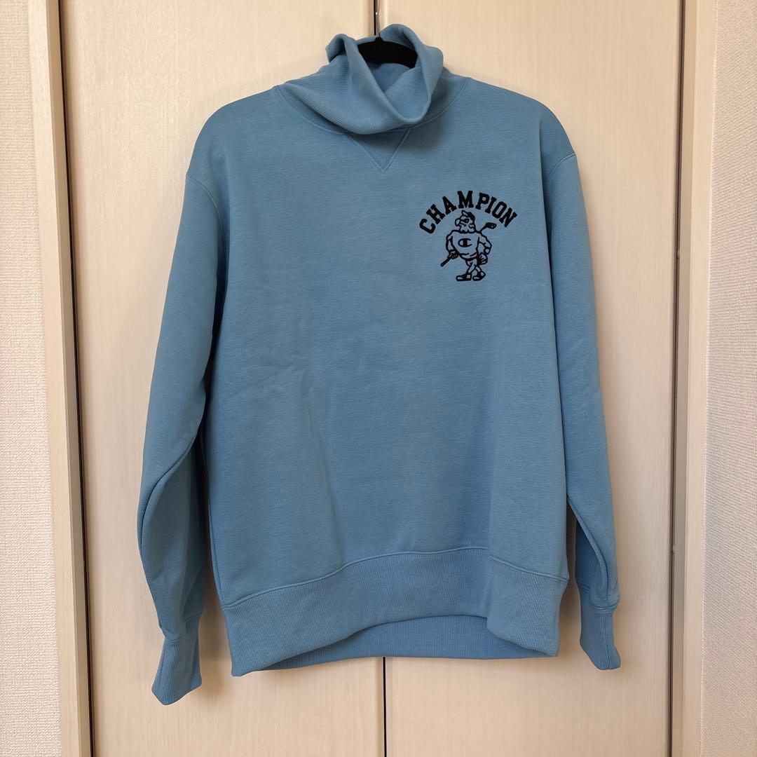 CHAMPION ハイネックスウェット ライトブルー