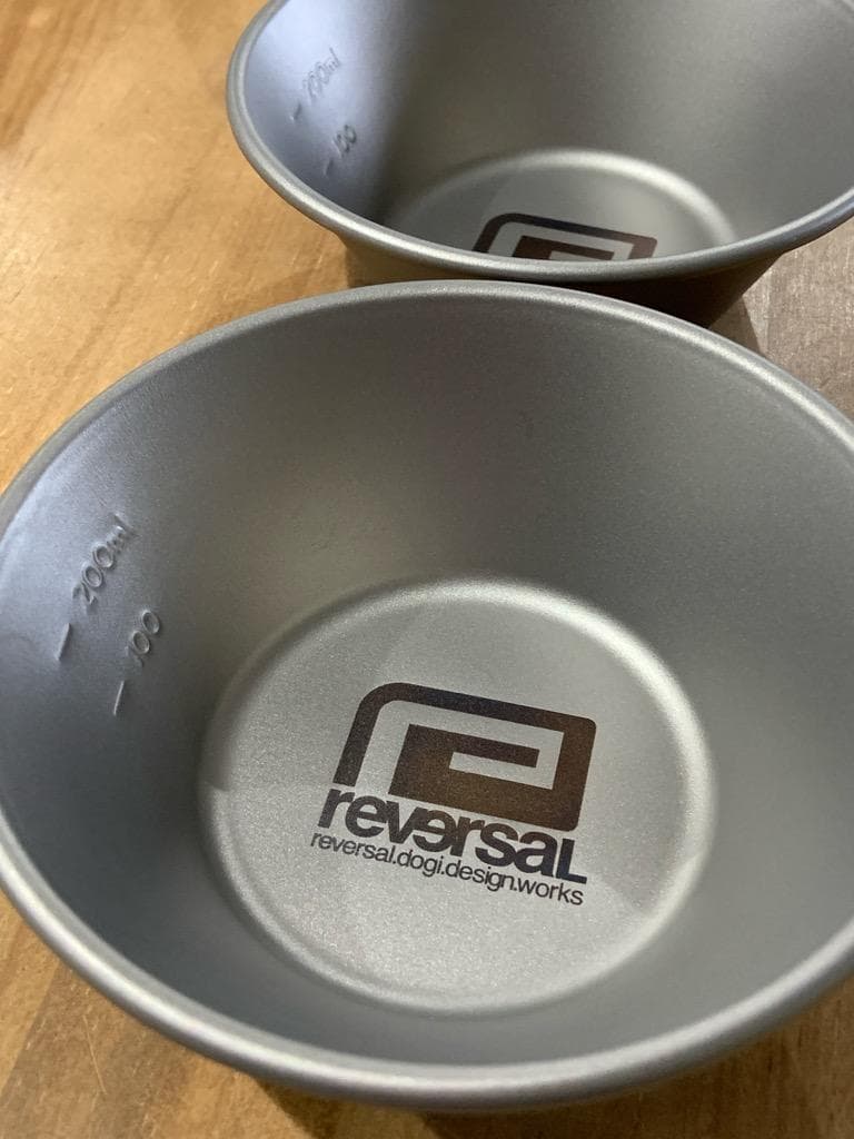 直火OK【新品 チタン製】REVERSAL リバーサル シェラカップ 2個セット