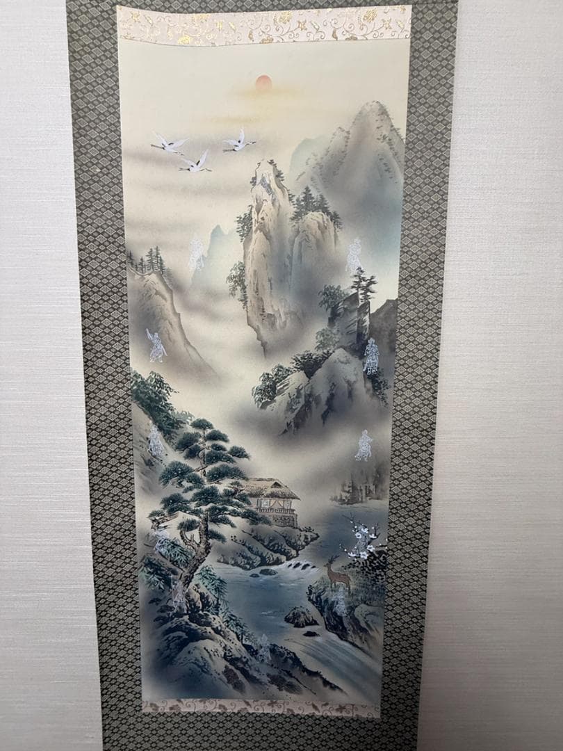 掛軸 真作 坪内正庵作 十二神将守護軸 共木箱付【目立った傷や汚れなし】