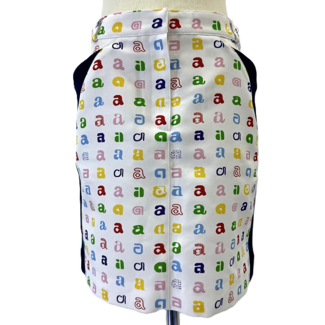 【美品】アルチビオ archivio ゴルフウェア 総柄 ミニスカート 38M