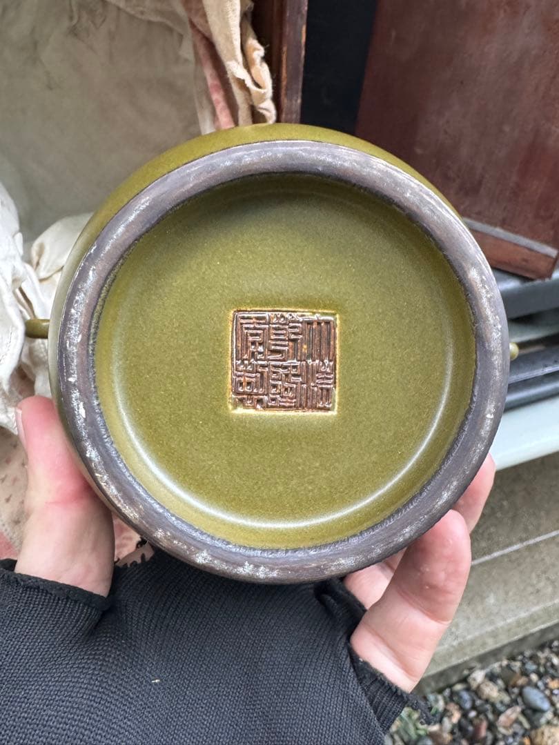 ‼️早速最後の値段‼️リサイクルFORT‼️唐物買取③‼️中国製の緑の花瓶‼️箱入で在銘‼️