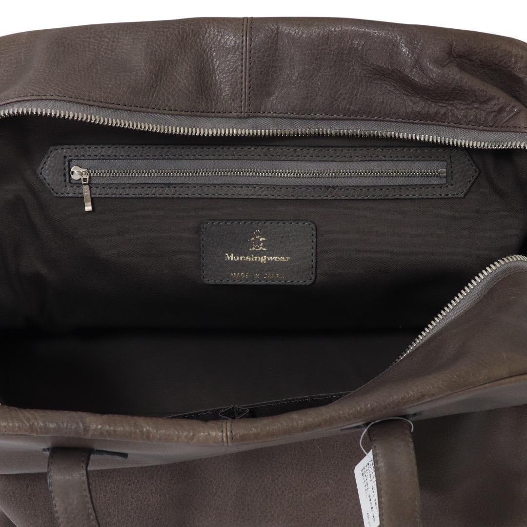 定価97,900円 マンシングウェア GOLF 牛革 レザーボストンバッグ