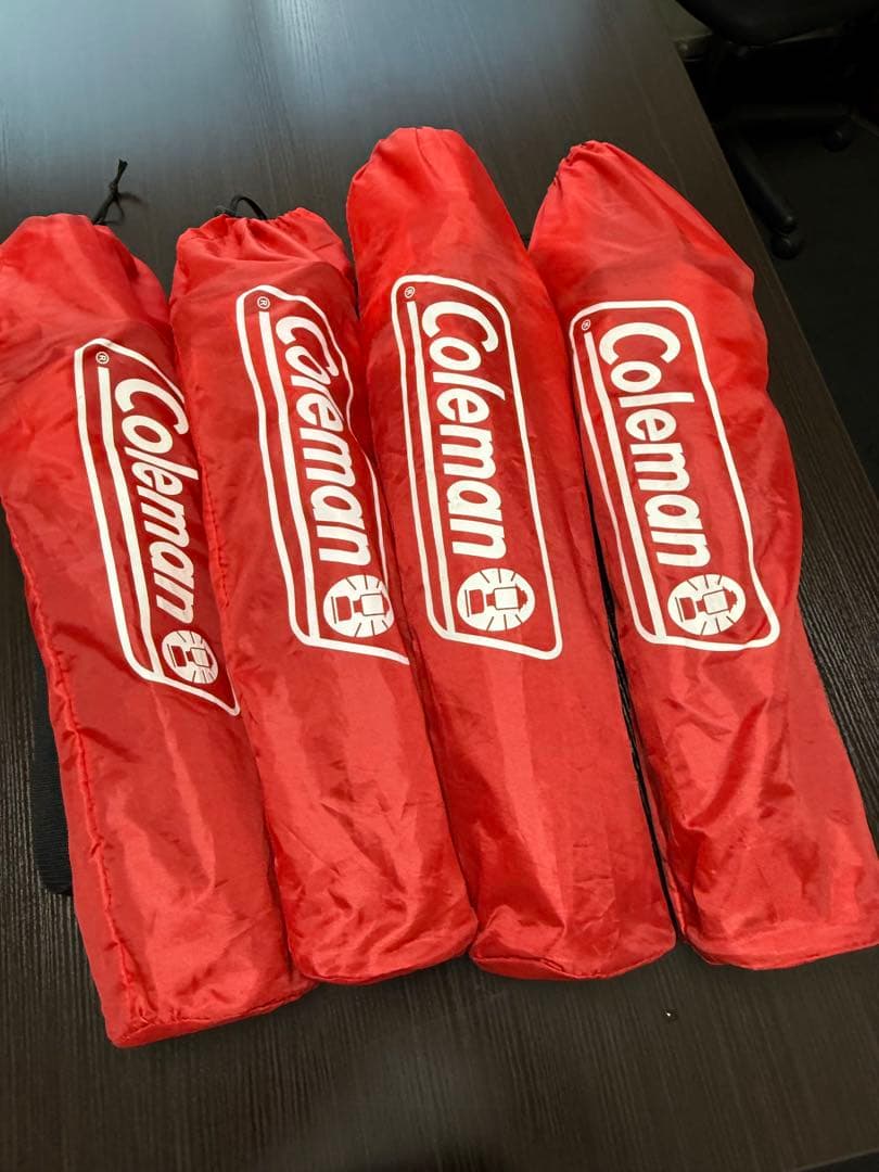 Coleman アウトドアチェア 4脚セット レッド