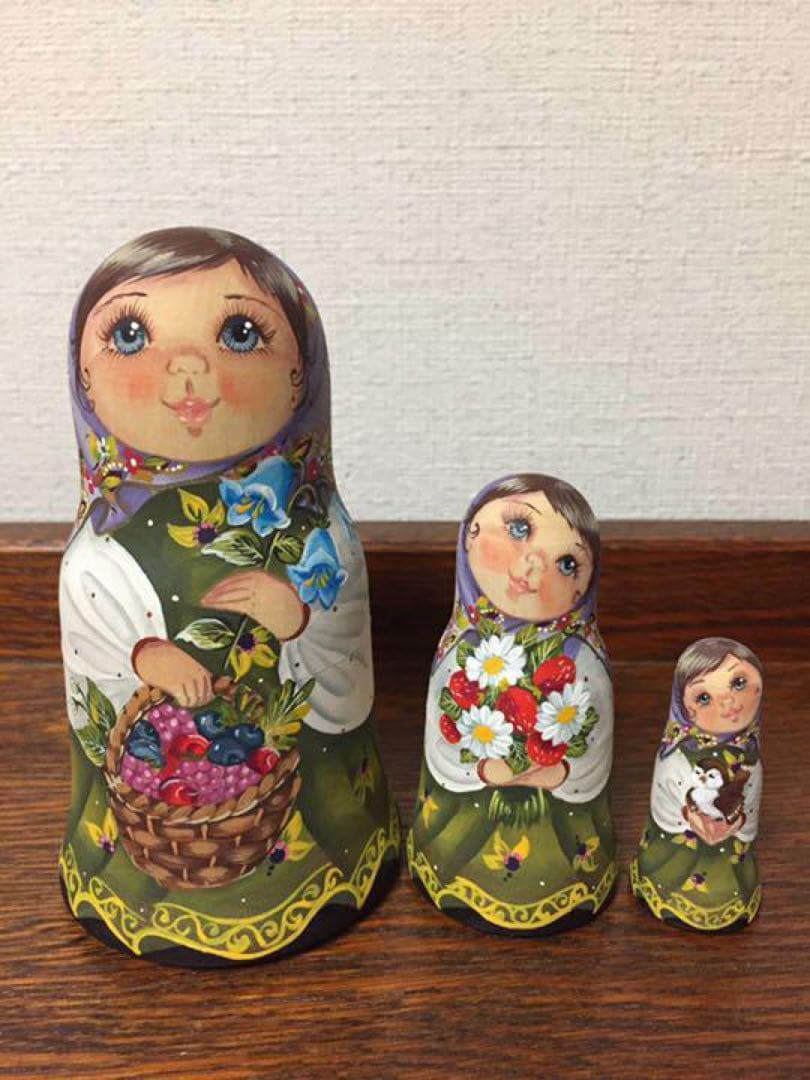 ロシア雑貨☆マトリョーシカ(3P)スベトラーナ・ニコラエワ作