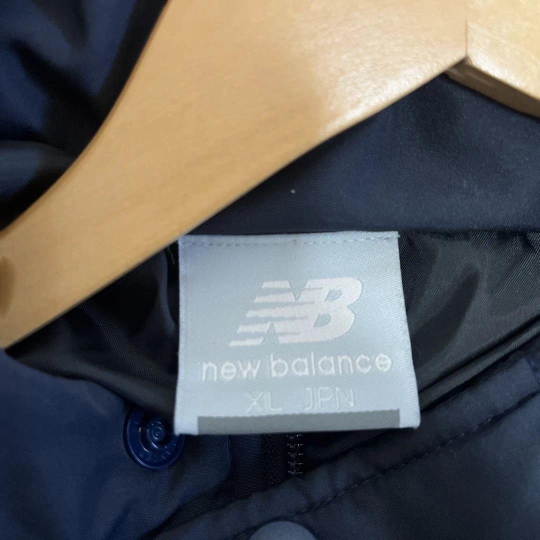 美品 New Balance ネイビー　ホワイト　ベンチコート　XL