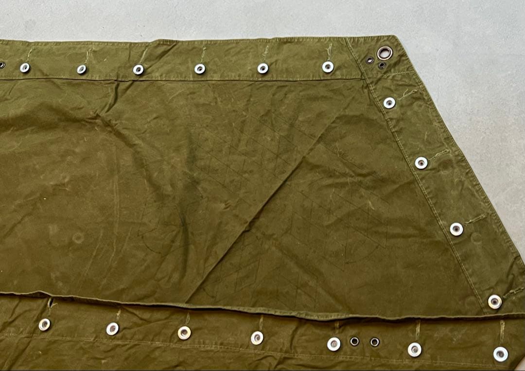②ノルウェー軍 軍幕 ポンチョテント ツェルトバーン ミリタリー キャンプ 実物