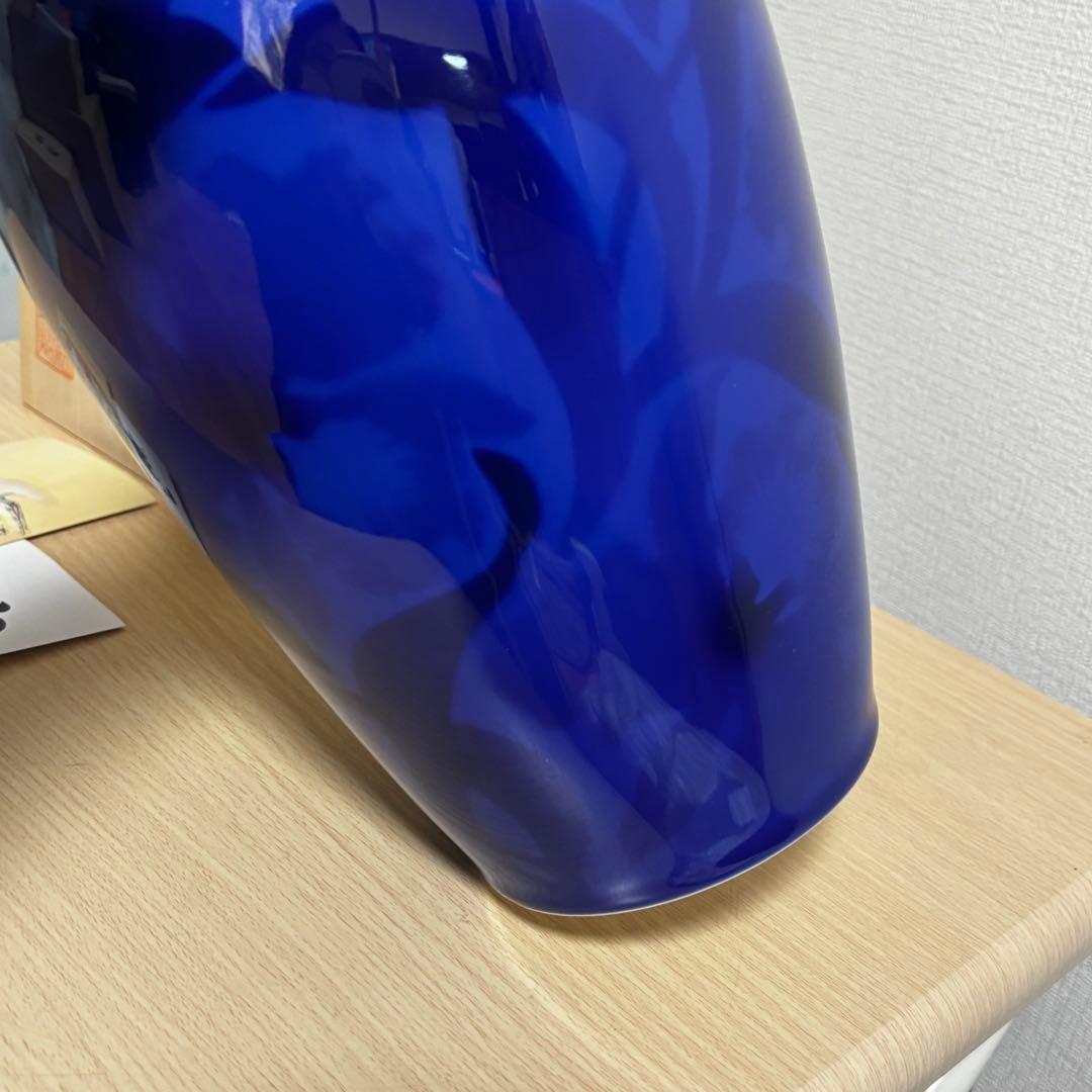 未使用　有田焼 香蘭社 染カトレア　花瓶 花器 フラワーベース　花びん　花台付