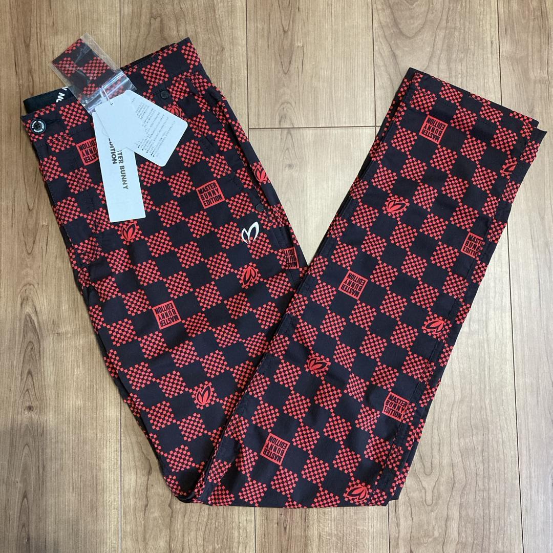 新品　マスターバニー　パーリーゲイツ　ストレッチパンツ　チェッカーフラッグ　人気