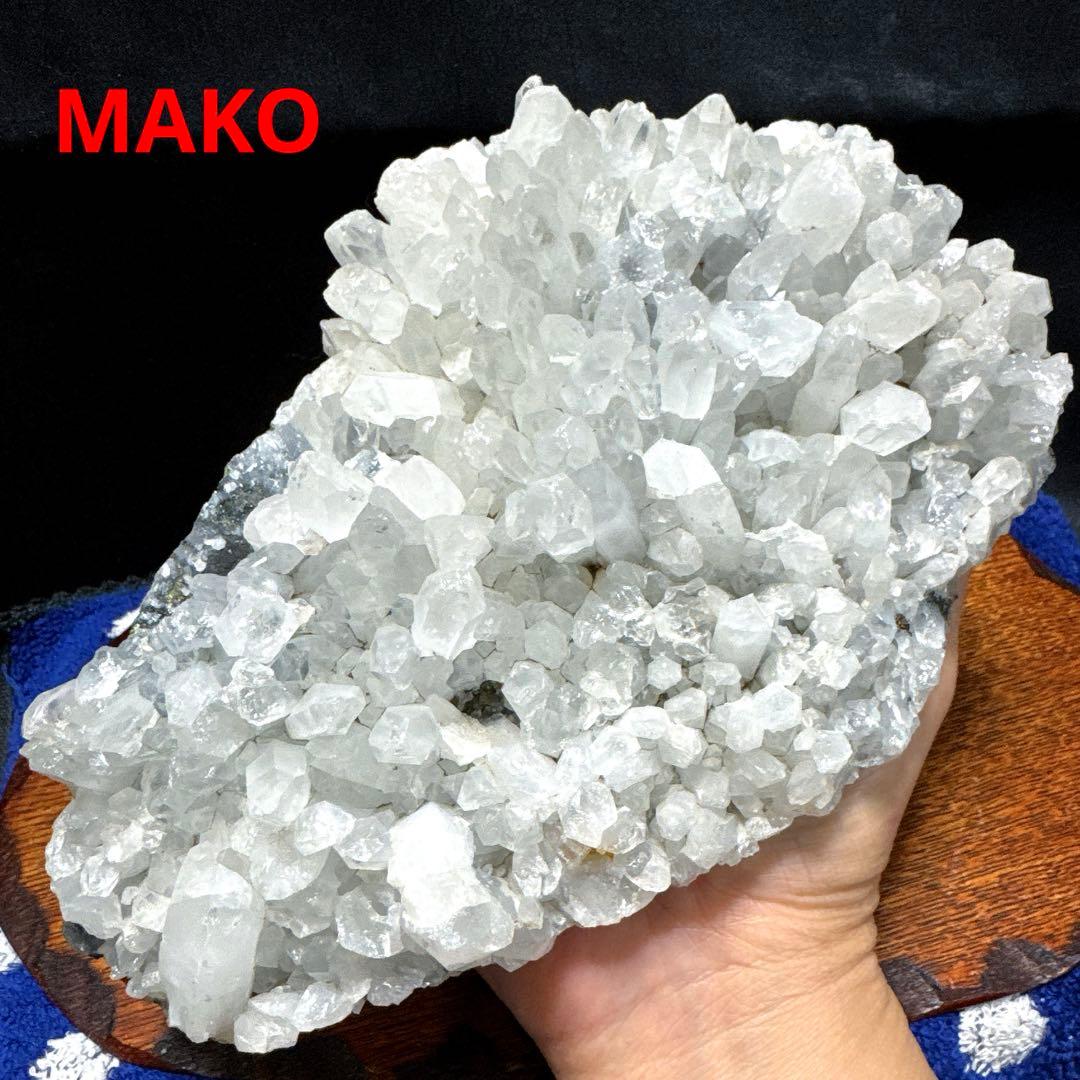 M1859☆パイライト共生水晶クラスター2.8Kg☆尾去沢鉱山産☆N51001