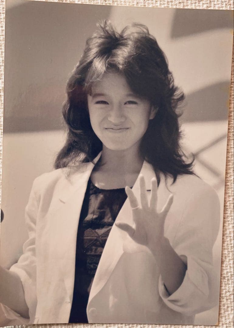 中森明菜　直筆サイン　EPレコード　スローモーション　生写真