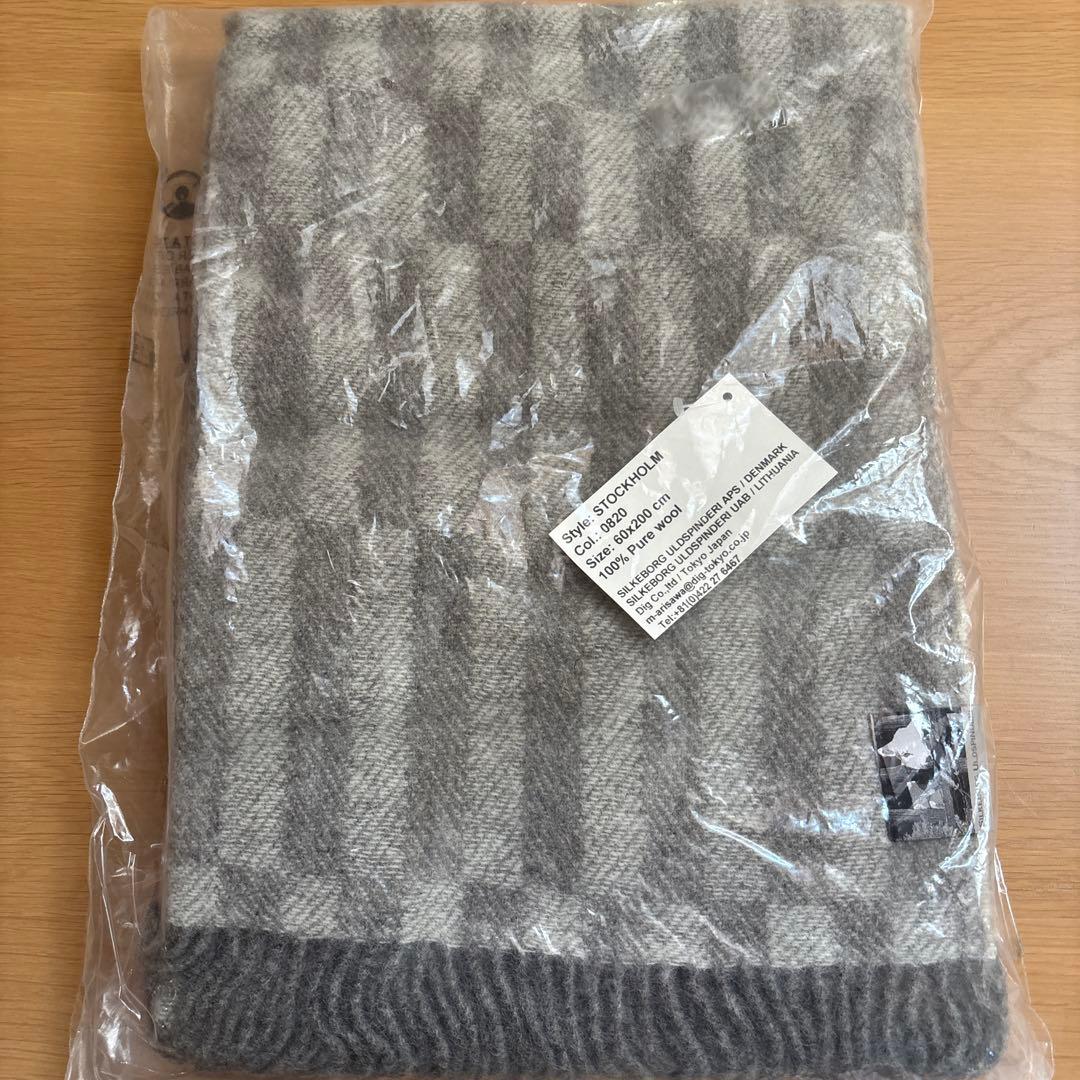 ウール100 SILKEBORG ブランケット シルケボー　ひざ掛け