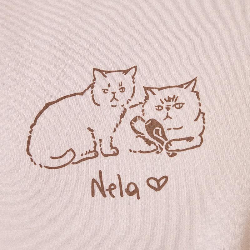 【人気】チャコット　Nelaライン　コラボ　Tシャツ　猫　バレエ