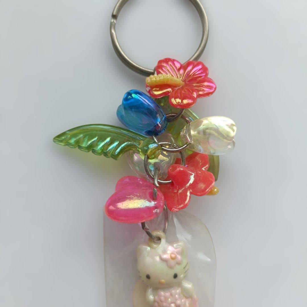 レトロ　ハローキティ マーメイド　ハイビスカス　ストラップ