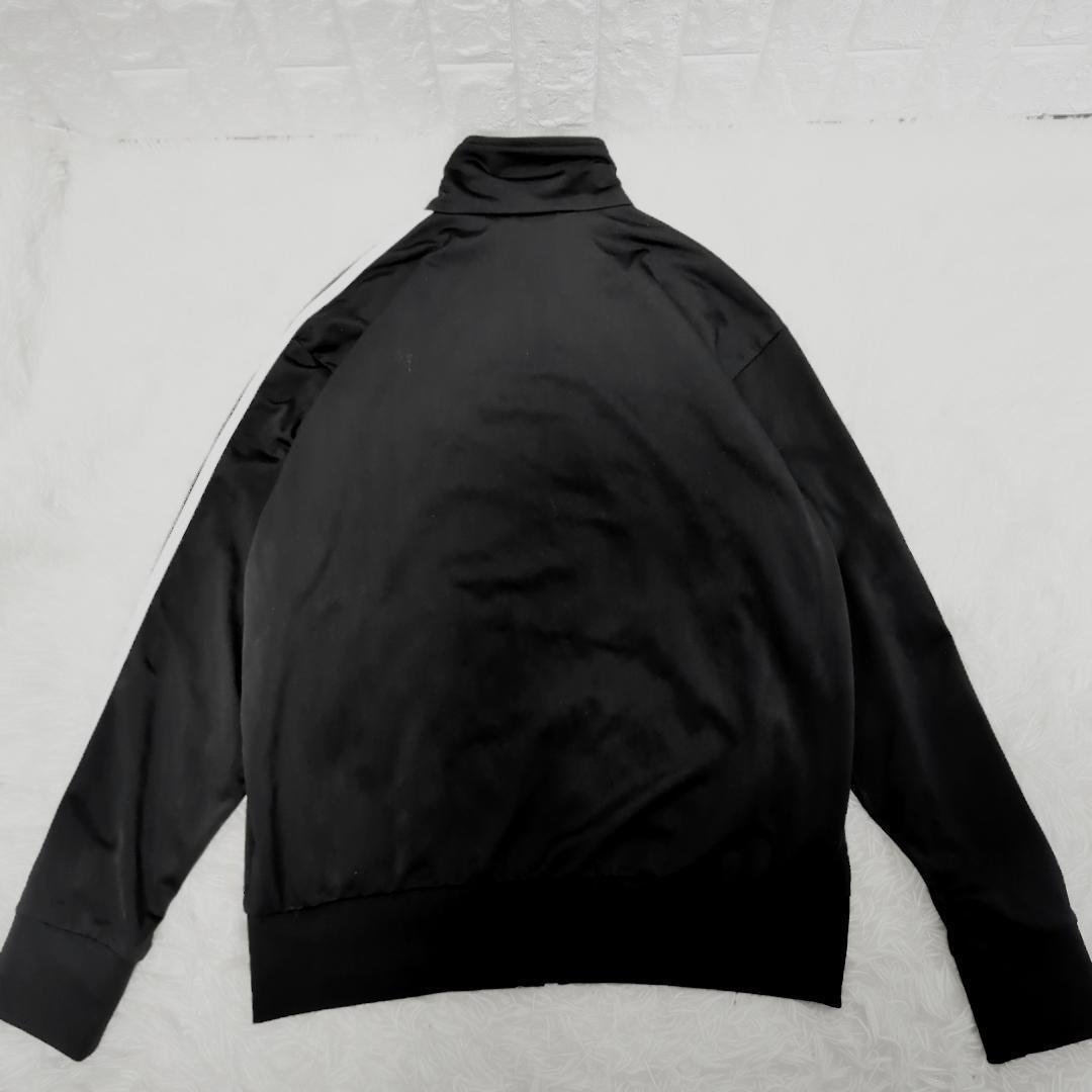 【美品】adidas トラックジャケット ジャージ 黒✕白 XL