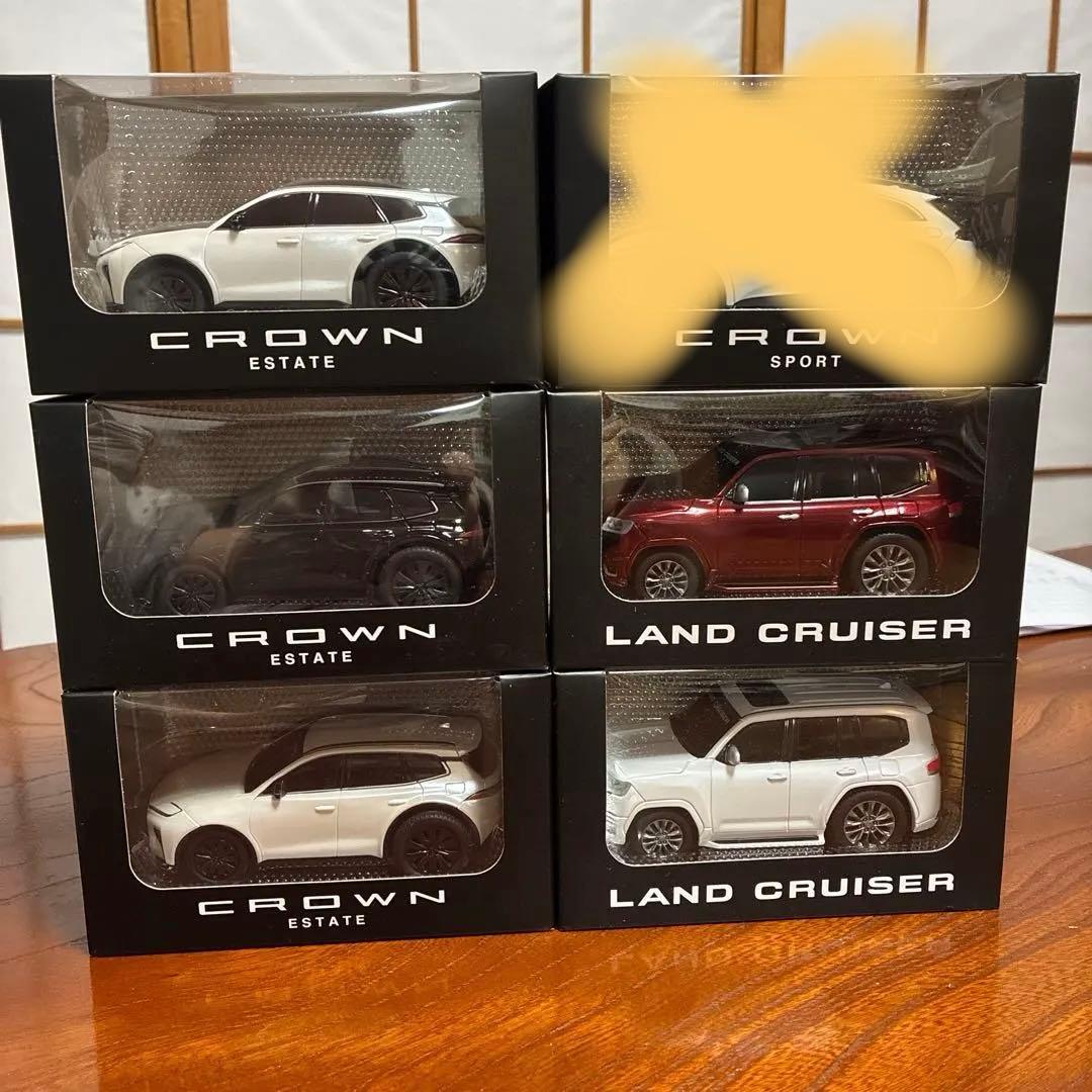 5台セットトヨタ ミニカー CROWN ランクル プルバックカー エステート