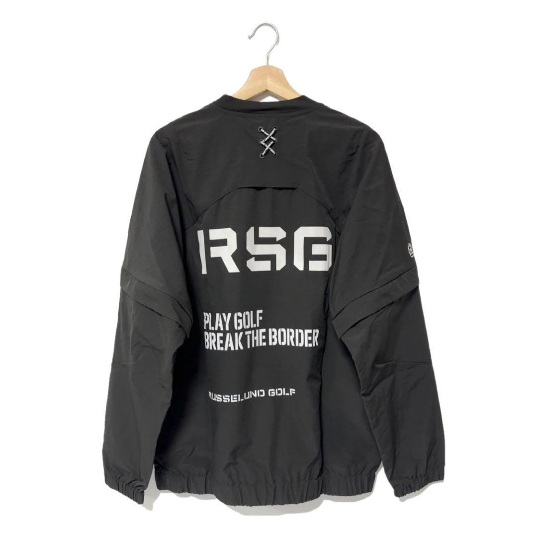ラッセルノ ゴルフ RSGロゴ 2Way プルオーバー ブルゾン ブラック XL
