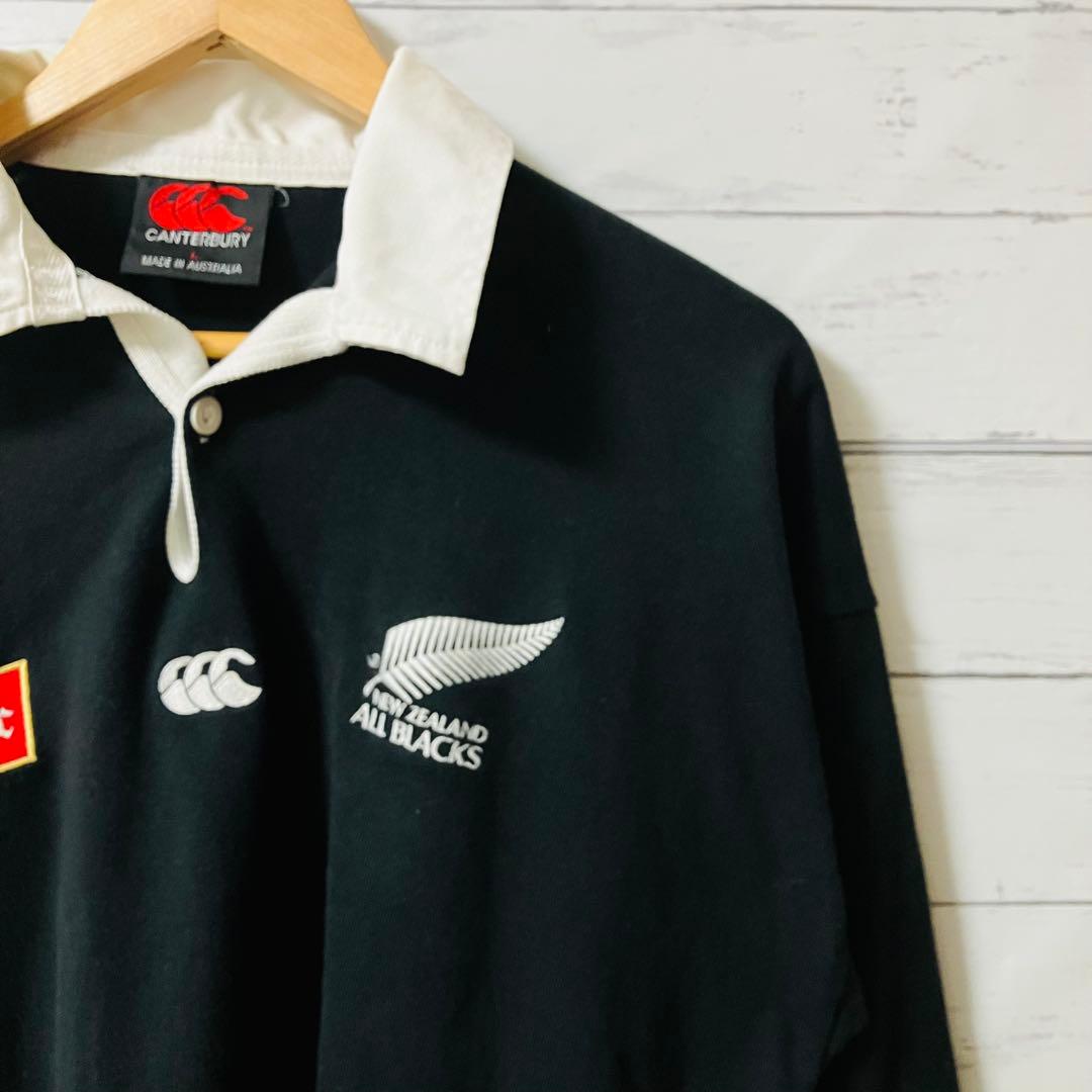 【希少品】カンタベリー オールバックス 90年代 ラガーシャツ Lサイズ