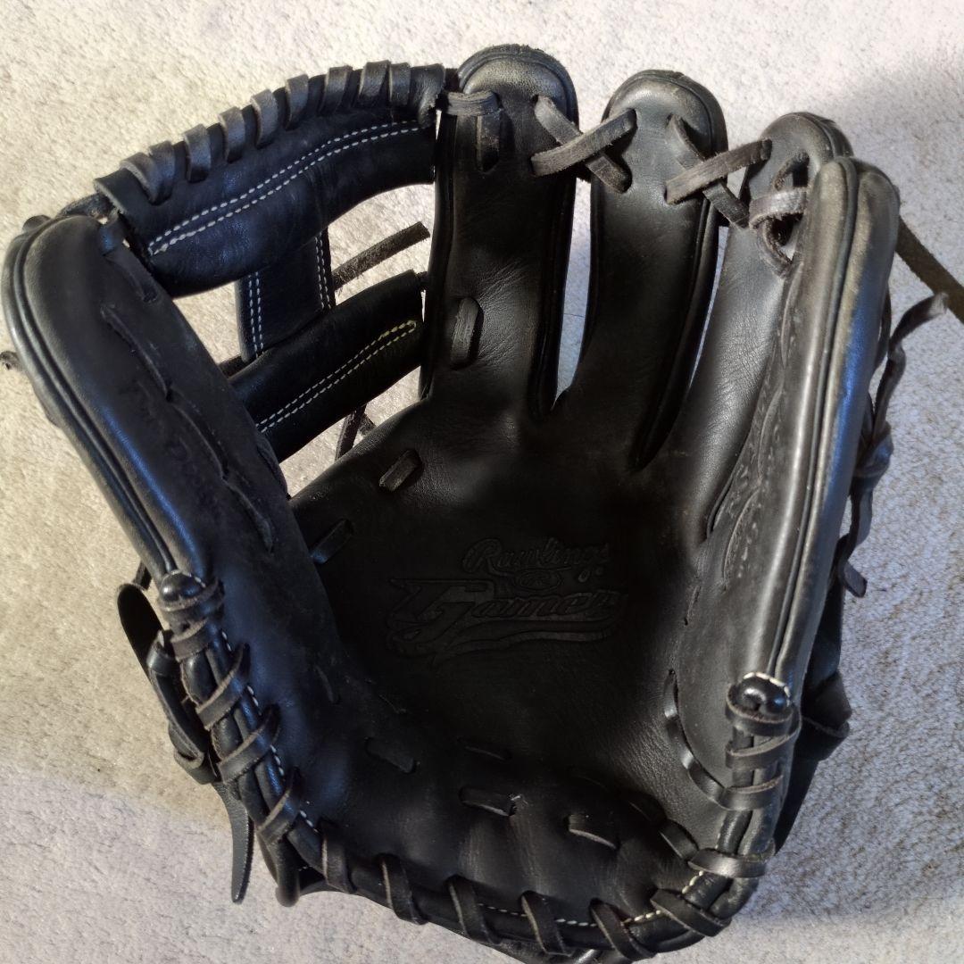 軟式グラブ　ブラック　ローリングス　内野手　オールラウンド　野球　ソフトボール