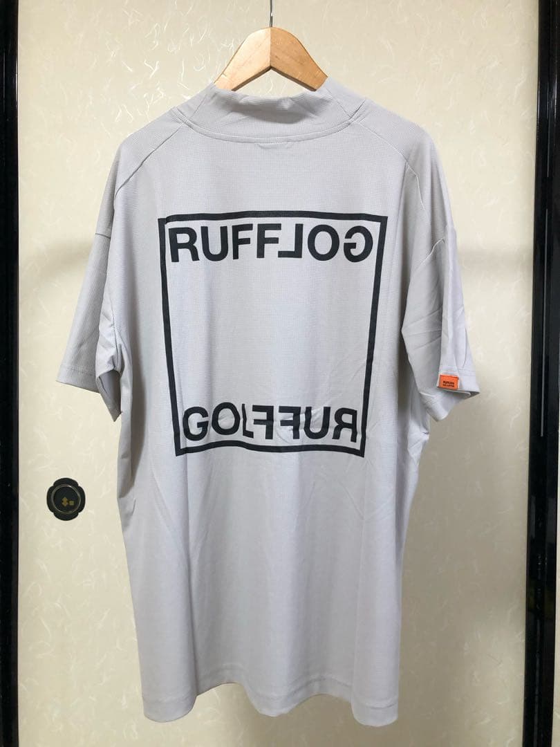 新作RUFFLOG SQUARE LOGO MOCK NECK SHIRTS L