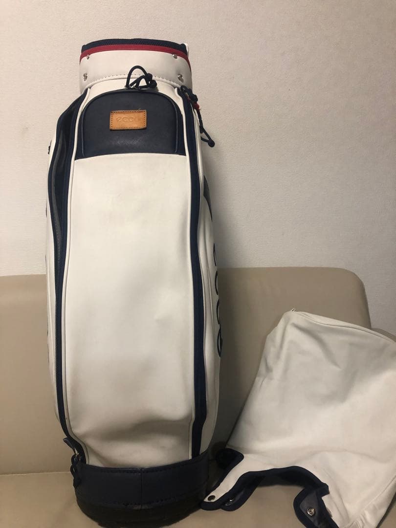 【送料込み】廃盤希少品　ecco キャディバッグ ホワイト/ネイビー/レッド