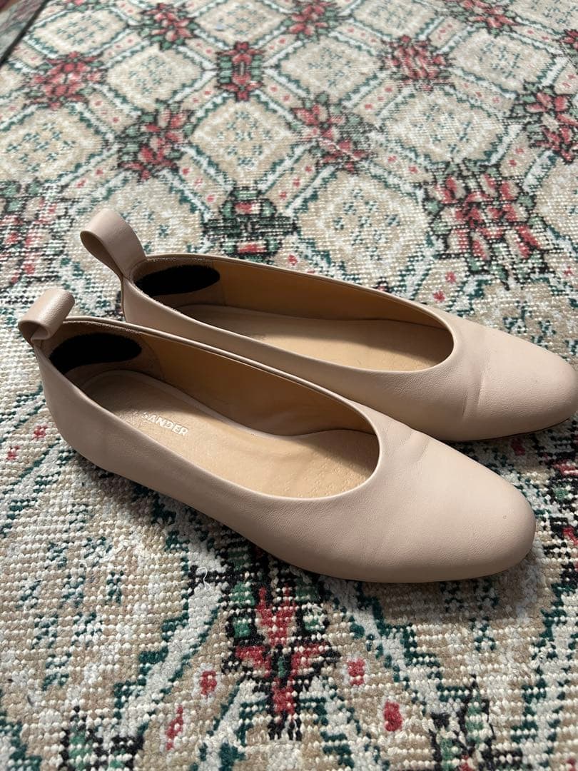 [値下げ]jil sander NAVY 36 レザーシューズ　パンプス　バレエ