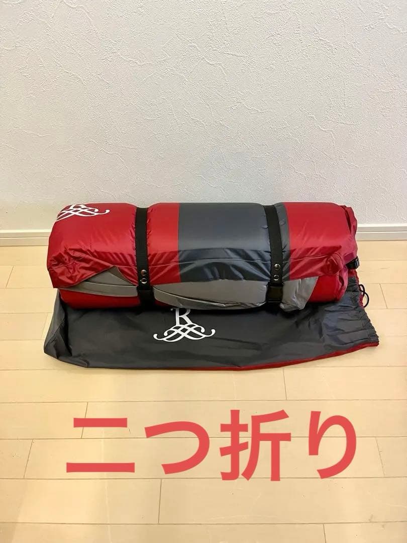 自動膨張式高反発高密度ウレタンフォームマットレス：レッド