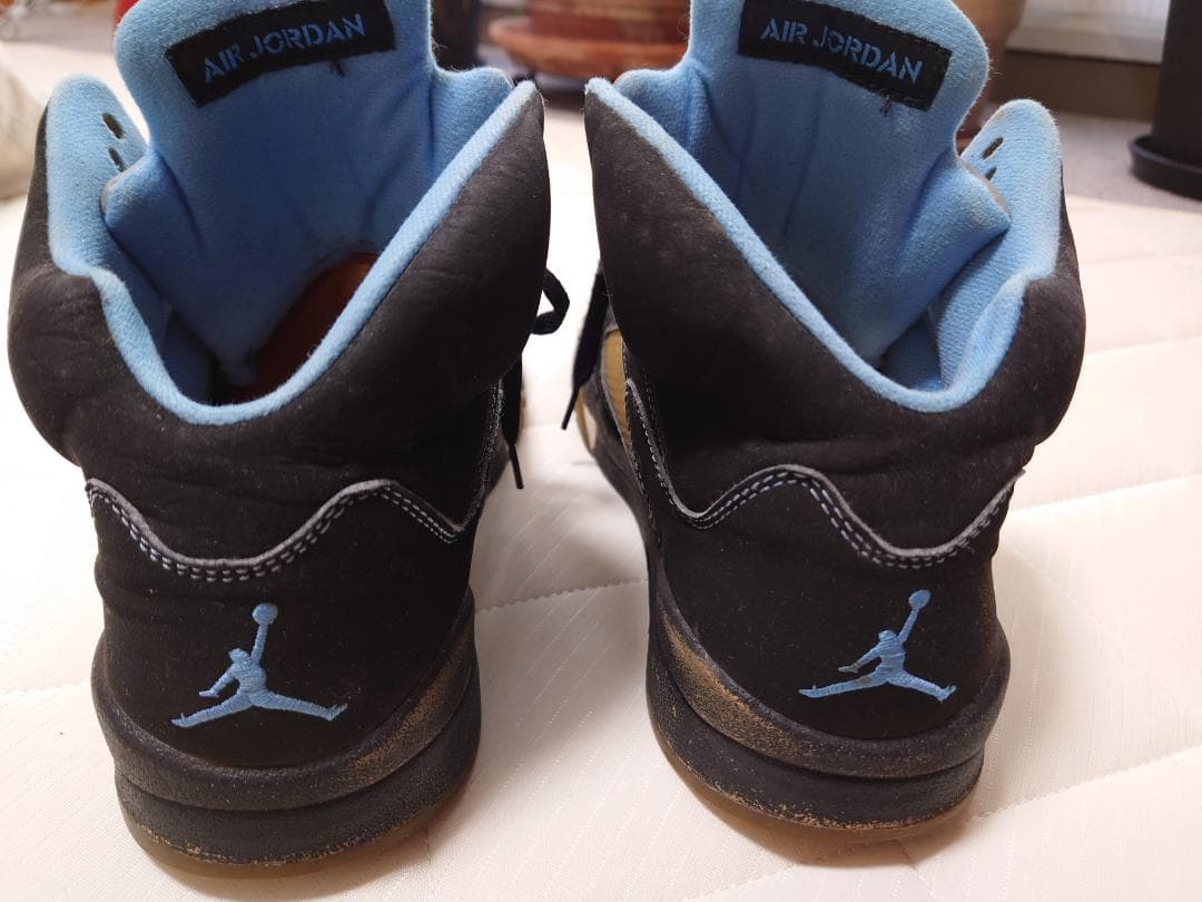 28.0cm ☆ AIR JORDAN５ RETRO 黒/灰/水色