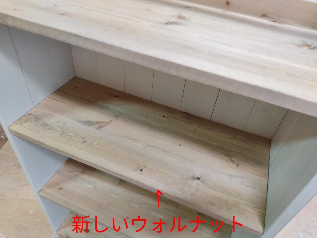 サイズ、デザインオーダー可！４段キャビネットラック●シャビーホワイト●受注製作