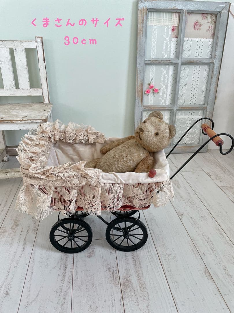 ドール用 ベビーカー＊乳母車 アンティーク調