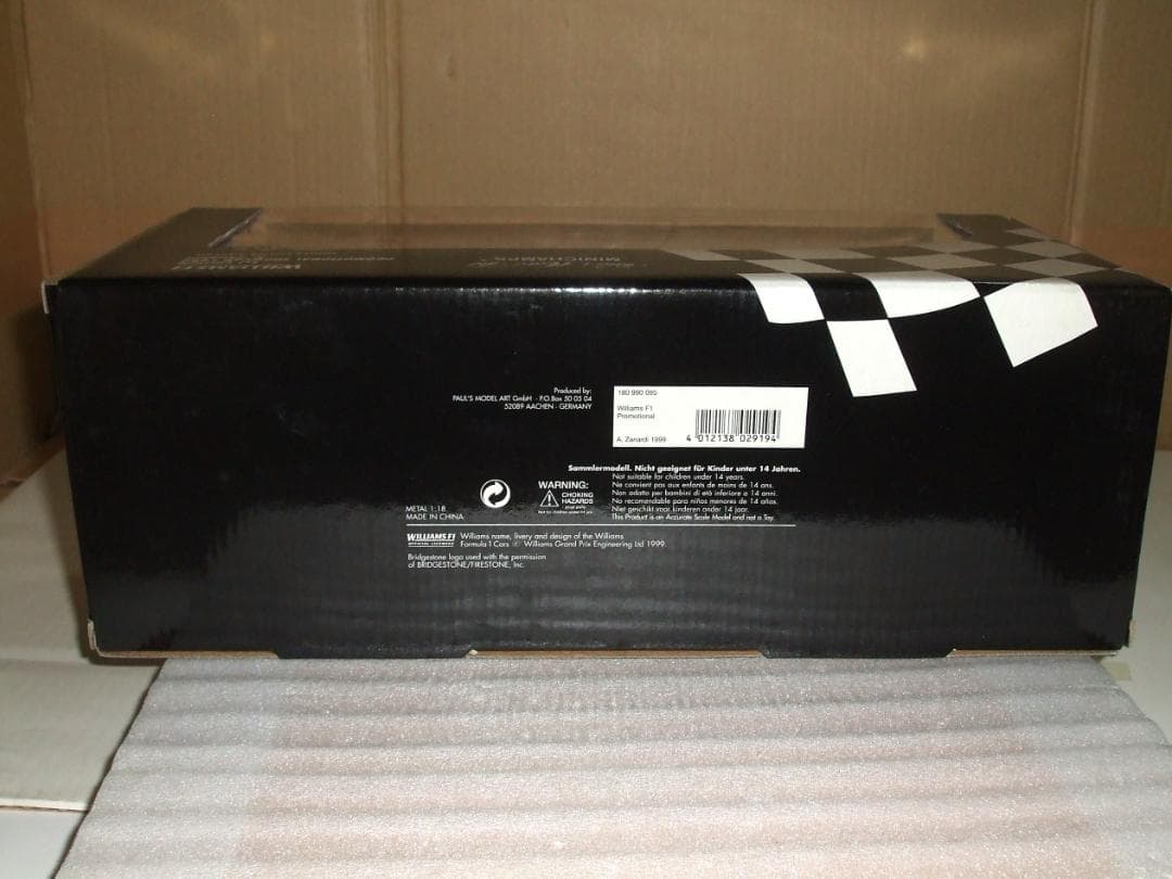 ウィリアムズ　F1　ショーカー　１９９９　ザナルディ　ミニチャンプス　１／１８
