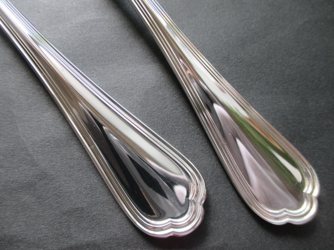 極美品☆仏蘭西高級銀器クリストフルシルバーフォーク＆スプーン計２本　スパトゥール