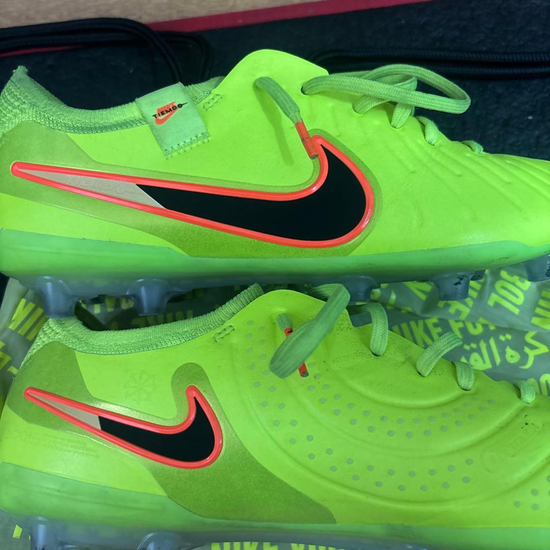 Nike サッカーシューズ ライムグリーン 収納バッグ付き