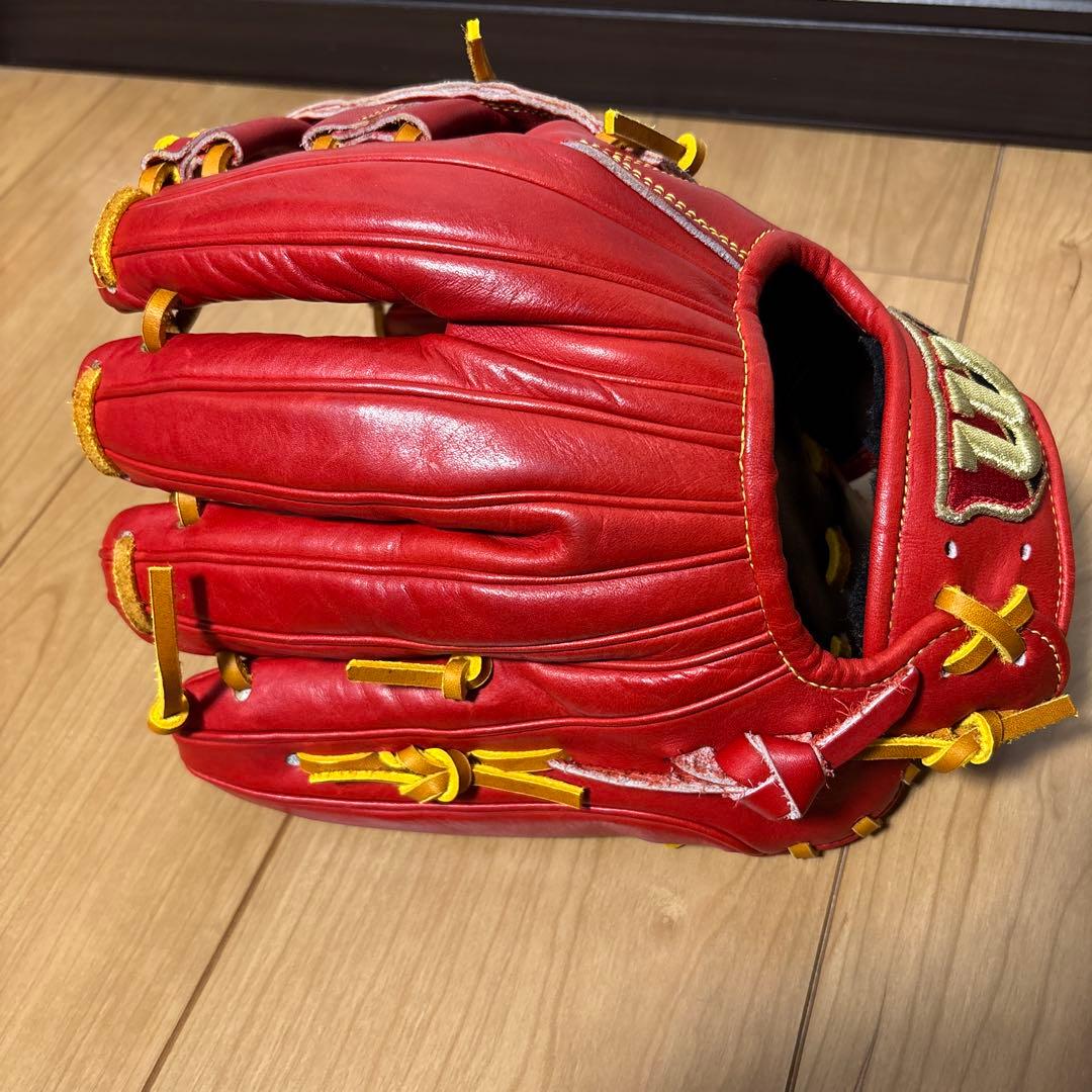 中古 ウィルソンスタッフ DK型 軟式 内野手 グラブ 全紐交換済