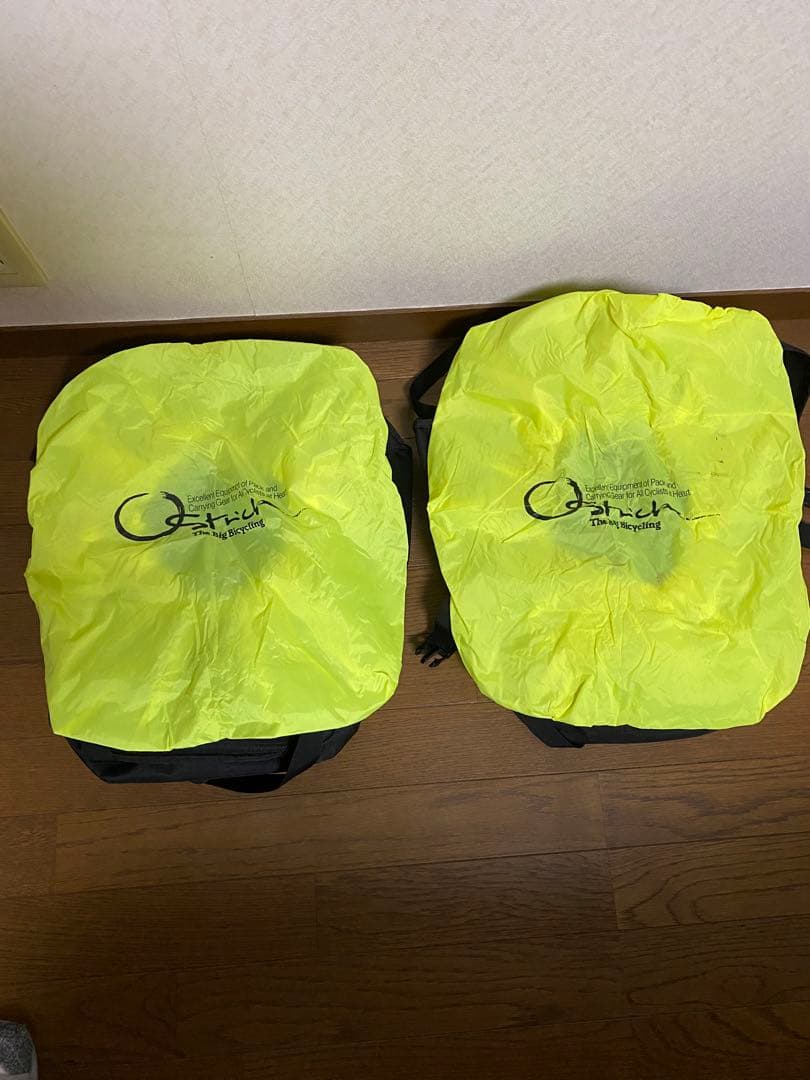 OSTRICH バックパック 黒 リフレクター付き2個セット　ボトルホルダー付き