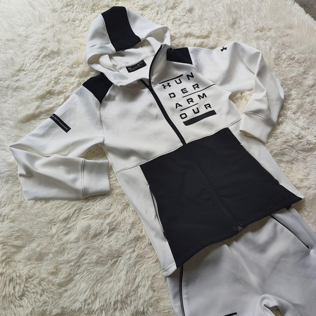 新庄選手　UNDER ARMOUR ジャージ上下セット ホワイト/ブラック