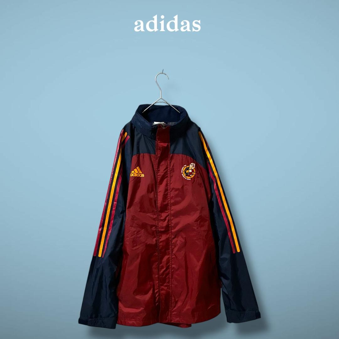 アディダス adidas スペイン代表 ピステ ウィンドブレーカー フード付 L