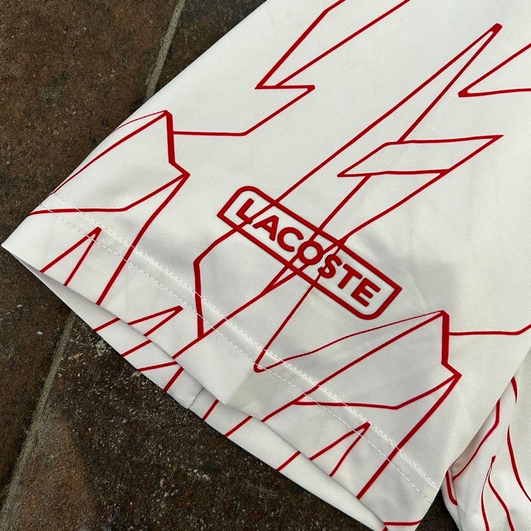 LACOSTEノバク・ジョコビッチウルトラドライ仕様ライングラフィックポロシャツ