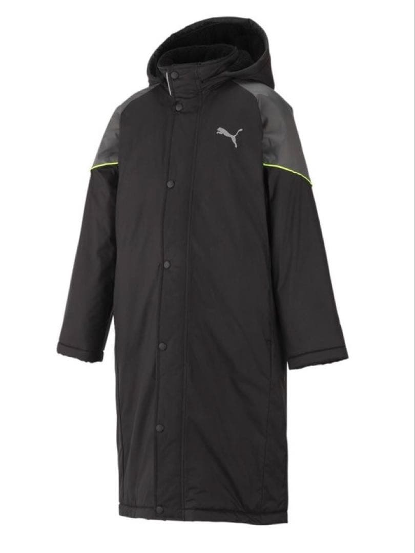 ✨新品✨ 160㎝ プーマ ベンチコート ジュニア ボア 黒　通学　部活