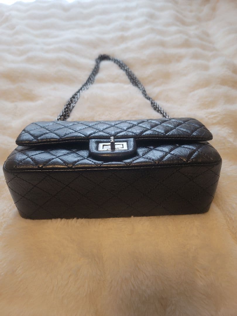 ノベルティ CHANEL シャネル 2.55 マトラッセ Wフラップ チェーン
