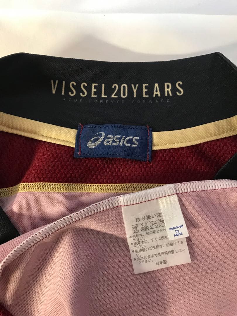 正規品 asics ヴィッセル神戸「9」石津大介 半袖 Lサイン入りユニフォーム