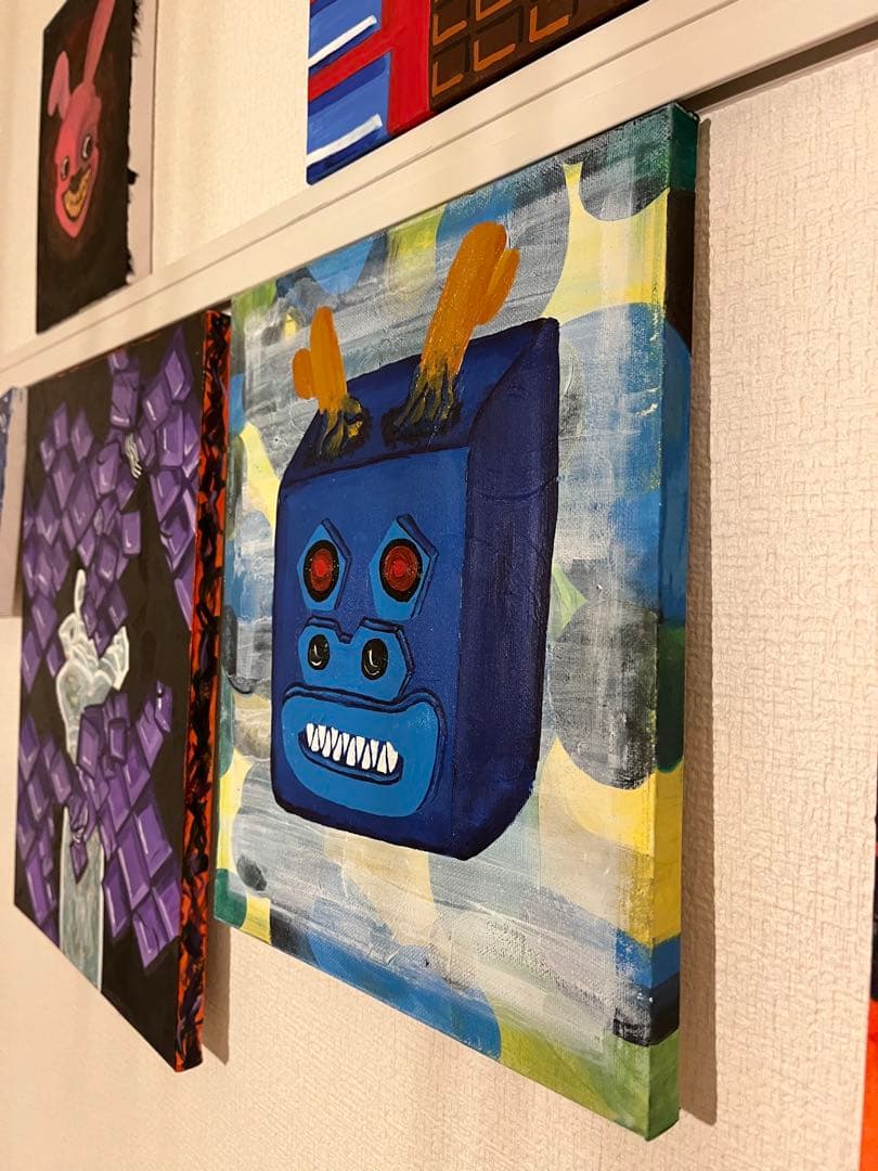 アート　辰年くん【青】　29×23 キャバス　原画