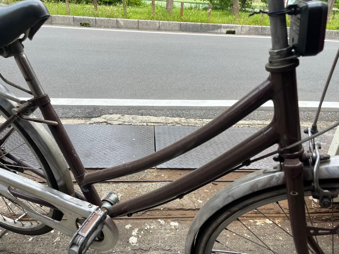 塗装、ミガキ自転車