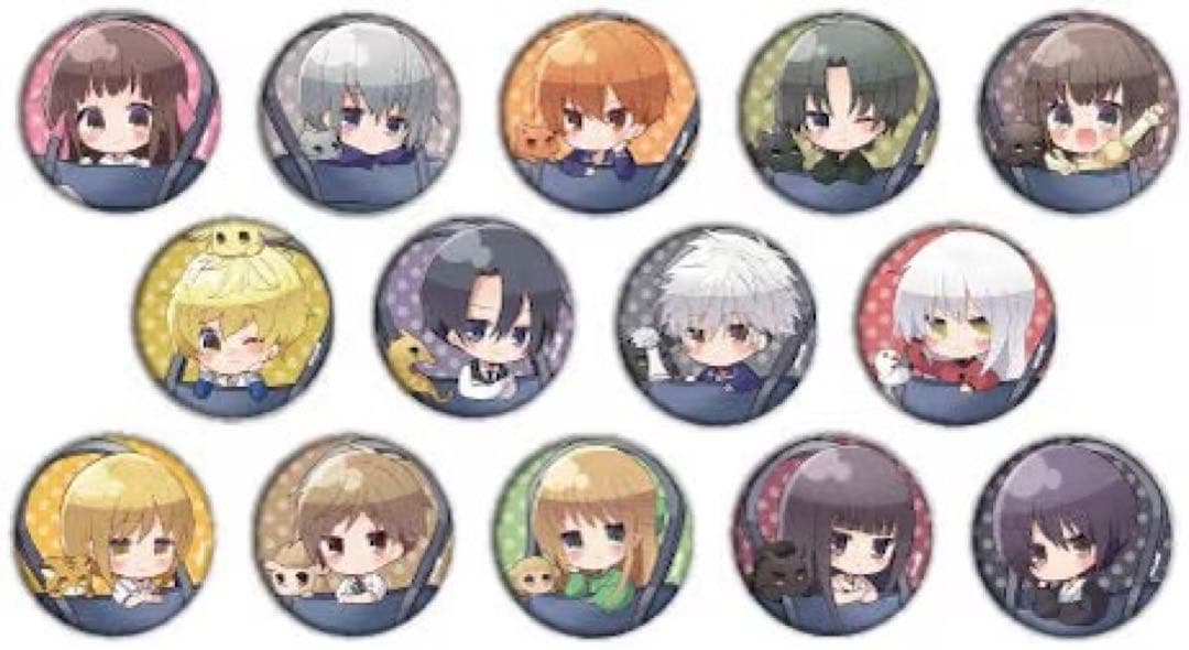 フルーツバスケットアクリルキーホルダー、缶バッジ全44個