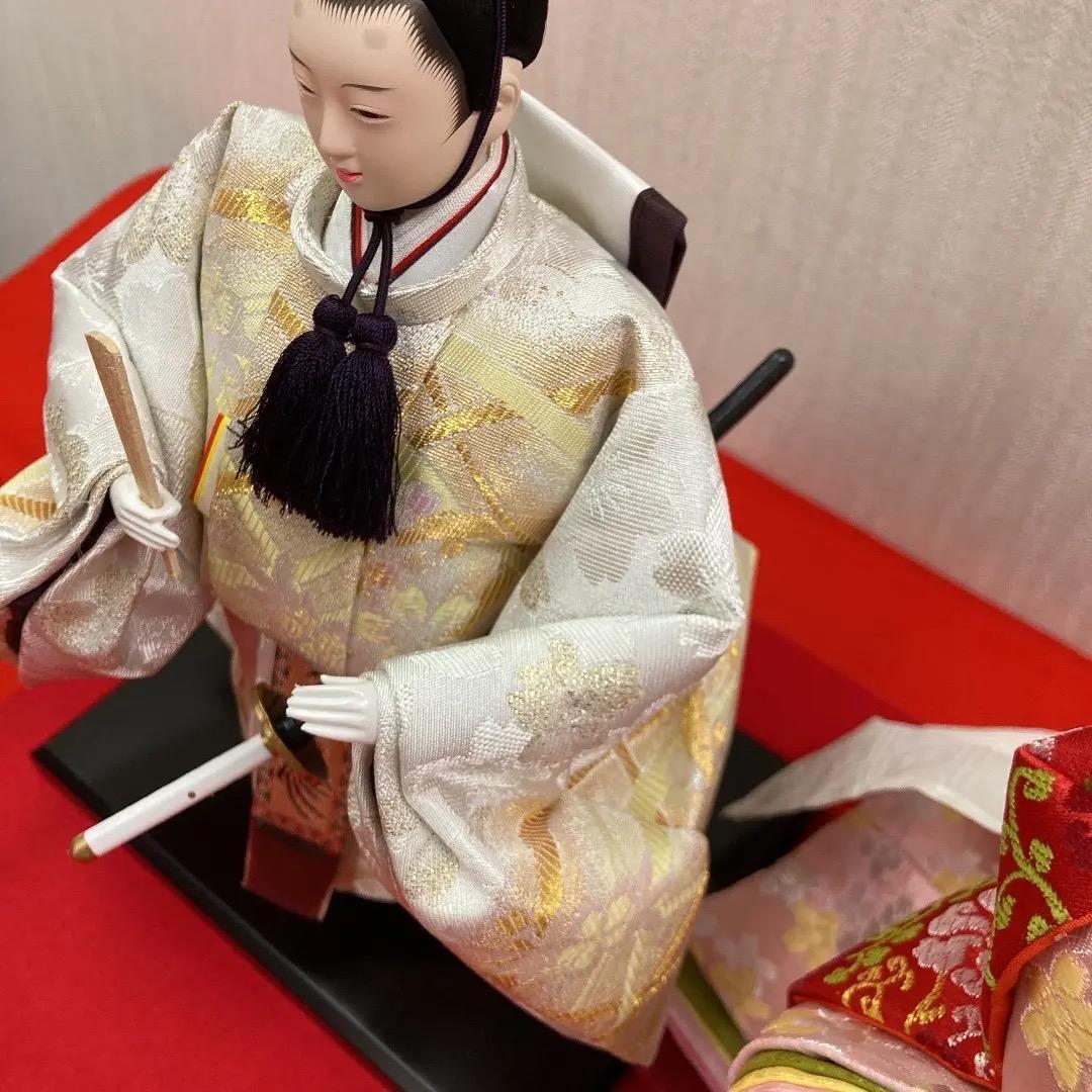 ゆずK8 親王ケース　オルゴールつき　立ち雛　アクリルケース　巾48㎝位